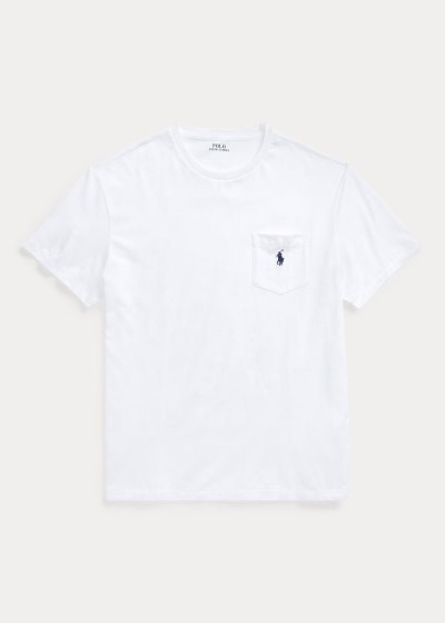 Playeras Polo Ralph Lauren Hombre Blancos - Classic Fit Pocket - ASYKT2096